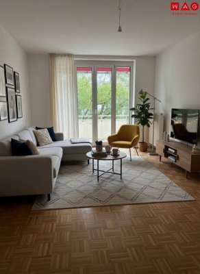 Herbstspaziergänge an der Traun &amp; Shopping ums Eck – 2-Zimmer-Wohnung inkl. Loggia nähe IKEA &amp; Haid Center! Ab 01. November 2025!