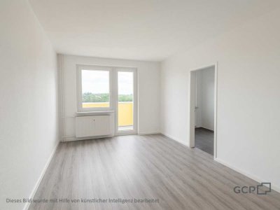 Ab 10.10. heißt es Fitness statt Fahrstuhl - 2-Zimmer-Wohnung mit Balkon und fabelhaftem Ausblick!