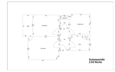 Helle 3,5-Zimmer Wohnung im 2. OG mit Balkon in Gelsenkirchen-Erle