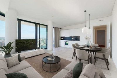 Modernes Vier-Zimmer-Apartment im 27. Stockwerk des Grand Towers