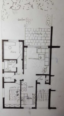97qm  3 Zimmer Wohnung in Lohfelden Terrasse Garten Hochparterre