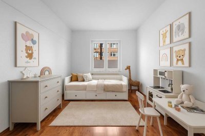 Sofort bezugsfertig – Zentrale 3-Zimmer-Altbauwohnung mit Balkon in Düsseldorf-Derendorf