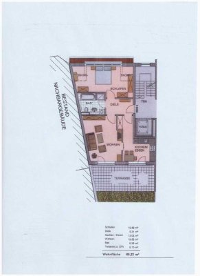 Freundliche 2-Zimmer-Wohnung mit gehobener Innenausstattung mit Balkon und Einbauküche in Dingolfing