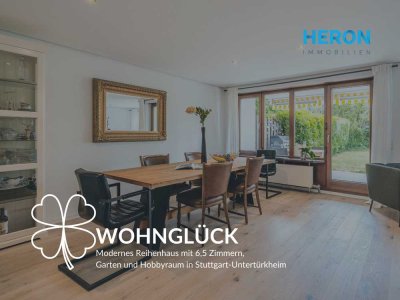 WOHNGLÜCK - Modernes Reihenhaus mit 6,5 Zimmern, Garten und Hobbyraum in Stuttgart-Untertürkheim