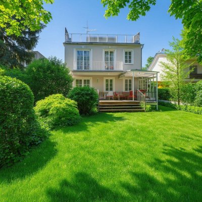 CHARMANTE VILLA - ca. 643m² Grund - ca. 371m² NFL - 9 Zimmer - Balkon - Dachterrasse - Großer Garten - Sauna - Ruhelage - Garage