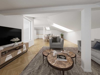 Traumhafte Dachgeschosswohnung mit großzügiger Dachterrasse in zentraler Lage