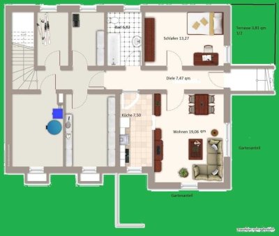 Gartenwohnung inkl. Stellplatz Kempten