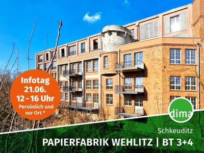ERSTBEZUG sanierte Papierfabrik | kompakte Whg. mit Nordwest-Balkon, Duschbad, AR, Aufzug u.v.m.