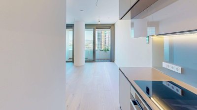 Moderne 1-Zimmer-Wohnung mit Balkon im DANUBEFLATS