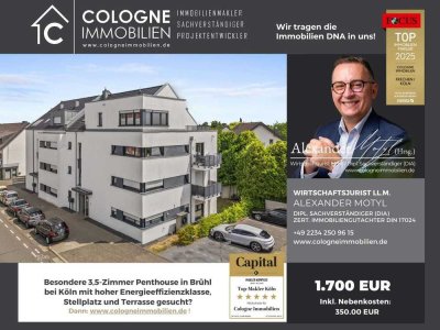 PENTHOUSE: MODERNE 3-ZIMMERWOHNUNG ÜBER DEN DÄCHERN, MIT TERRASSE UND STELLPLATZ BEI KÖLN