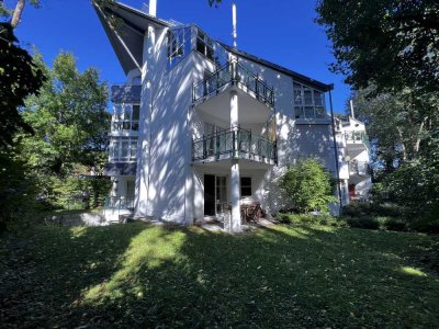 119 m² EG-Wohnung mit Garten + separatem UG-Bereich, Terrasse & Garage – Forstenried