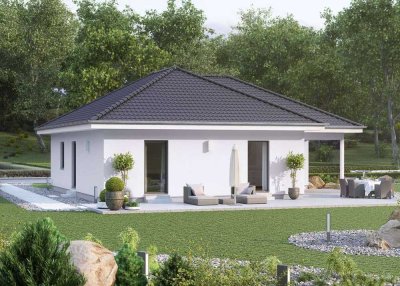 schöner Bungalow mit überdachter Terrasse - inkl. Grundstück !!