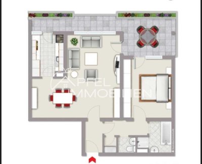 Erstbezug nach Sanierung - 2,5-Zimmer Wohnung mit Stellplatz und Balko