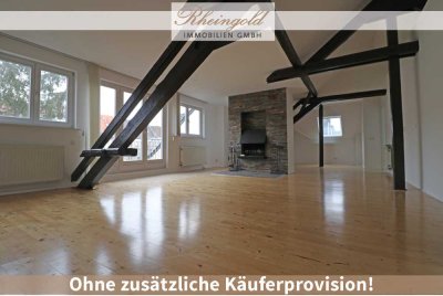 Ein Leben ganz oben. Wohnkomfort im DG
Bezugsfrei, Balkon, Kamin,  
Dachausbau von 1987, ...