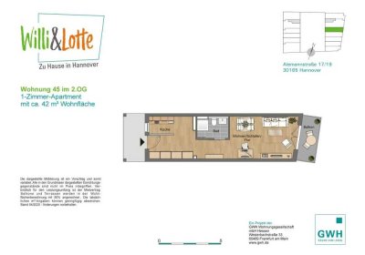 Neubau! Charmante 1 ZKB Wohnung in Hannover Vahrenwald-List sucht Nachmieter/in.