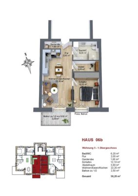 Erstbezug: 2-Zimmer Wohnung mit Balkon in Haag in Oberbayern