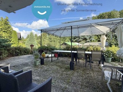 Große Terrasse • Sonnig • 3 Zimmer • ruhige Lage • Laminat • Bad mit Fenster • Stellplatz