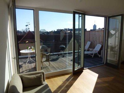 Möblierte Penthouse-Wohnung mit Alpenblick