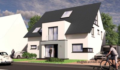 Freistehende Villa Effizienzhaus A+, KfW 40, mit Grundstück, Wohnkeller, Fußbodenheizung, PV-Anlage!