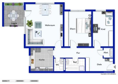 Ein faires Angebot, gepflegte 3 Zimmerwohnung mit Garagenstellplatz