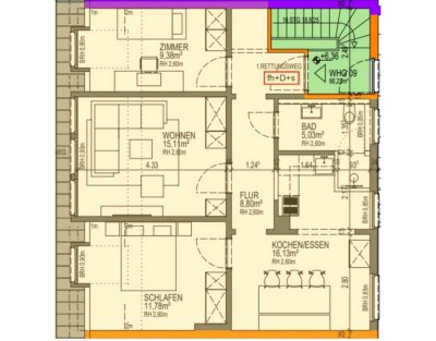 Wunderschöne, renovierte Dreizimmerwohnung mit Terrasse zu vermieten