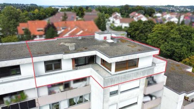 Leerstehende 3,5-Zimmer-Penthouse-Wohnung mit herrlicher Aussicht in Biberach am Mittelberg!