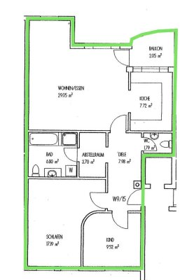 Stilvolle, gepflegte 3-Zimmer-Wohnung mit Balkon und Einbauküche in Landshut