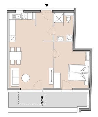 2-Zimmer-Wohnung mit Dachterrassenfeeling in Graz-Gösting
