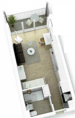 Provisionsfrei**Gelegenheit** Spitzen-Apartment im 7.OG mit Westbalkon - Küchenzeile, Lift***