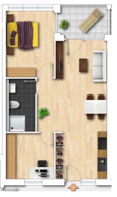 Neubauprojekt in Süßen! Schöne 3 Zimmer-Wohnung mit Balkon im 1. Obergeschoss. Mit Aufzug !