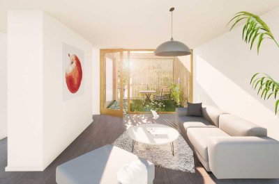 Barrierefreier 2,5-Zi-Bungalow mit Aufzug & Terrasse - selbstbestimmt wohnen in Gemeinschaft