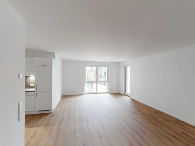 Raumwunder auf 2 Zimmer! Neubauwohnung mit EBK und Balkon/Terrasse