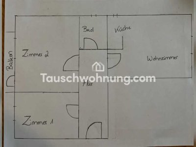 Tauschwohnung: 2,5 Zimmer Wohnung gegen 3 Zimmer Wohnung oder größer