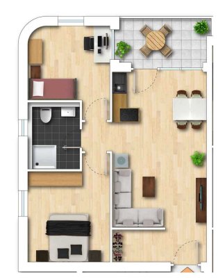 Neubauprojekt in Süßen! Schöne 3 Zimmer-Wohnung mit Balkon im 2. Obergeschoss. Mit Aufzug !