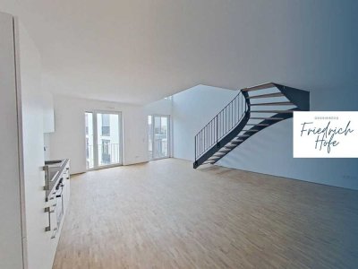 NEUBAU: 3-Zi.-Maisonettewohnung mit EBK, 2 Bädern und viel Tageslicht im Quartier Großherzog-Frie...