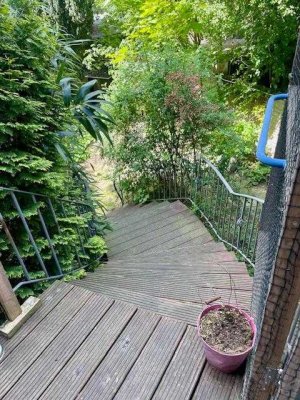 Lünen City Nah, EG WE plus große Terrasse, großer Garten, Blockhaus