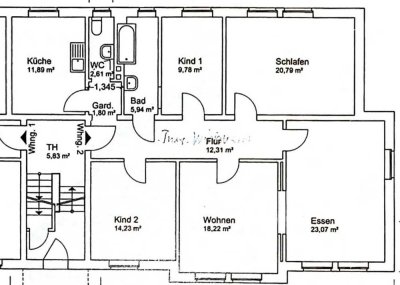 Stilvolle Altbauwohnung mit 128 m², 5 Zimmern, großem Garten und Stellplatz