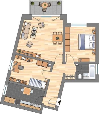 3-Zimmer-Wohnung mit Balkon in Delmenhorst-Deichhorst!