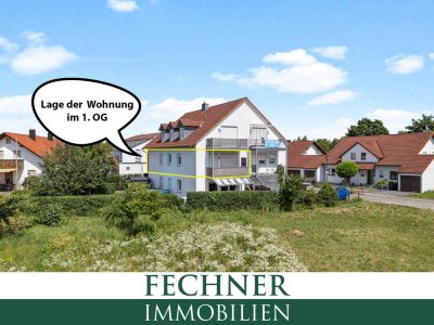 Vermietete 3-Zimmer-Wohnung (1. Obergeschoss) in Manching mit Außenstellplatz und Einbauküche!