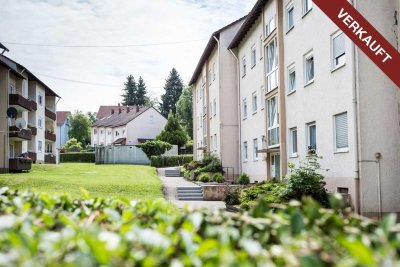 VERKAUFT! Helle 3-Zimmer-Erdgeschosswohnung mit Balkon, Keller und EBK! Kernsaniert!
