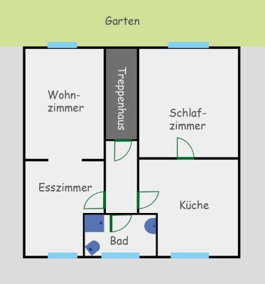 Helle 3-Zimmer Wohnung im 1. OG in Bochum-Hofstede