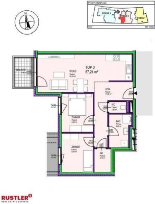 Ruhige 3-Zimmerwohnung mit Terrasse am Rande von Wien!