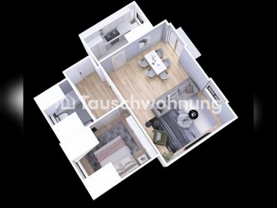 Tauschwohnung: Zwei-Raumwohnung in ruhiger Lage mit Balkon und  Einbauküche