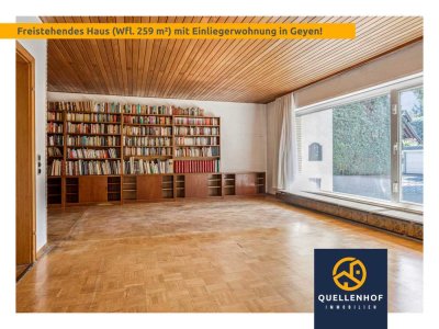 Charme & Flexibilität: Großes, freistehendes Haus (259 m²)  mit Einliegerwohnung in Pulheim-Geyen