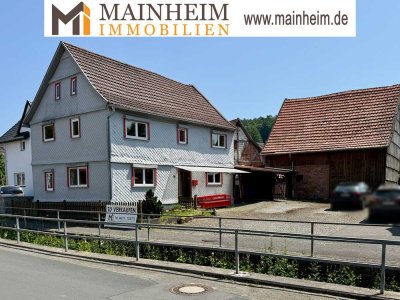Einfamilienhaus mit Anbau, Scheune und Sanierungsbedarf -  mitten in Biebergemünd / Kassel