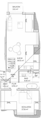 Erstbezug mit Balkon: Exklusive 2-Raum-DG-Wohnung mit gehobener Innenausstattung in Nürnberg