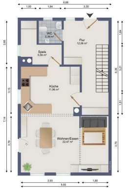 Modern saniertes Bauernhaus mit Garten