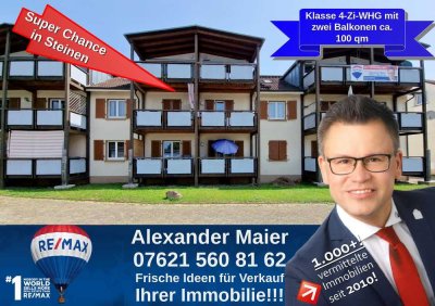 Interessante 4-Zi-Wohnung mit Balkon zentral in Steinen! Schnell sein lohnt sich!