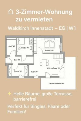 Erstbezug: Moderne 3-Zimmer-Wohnung mit Balkon in Waldkirch