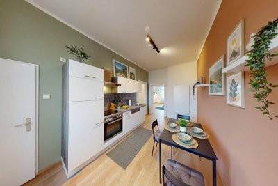 Voll möblierte 3-Zimmer-Wohnung in guter Lage, ideal für Paare oder Jungfamilien